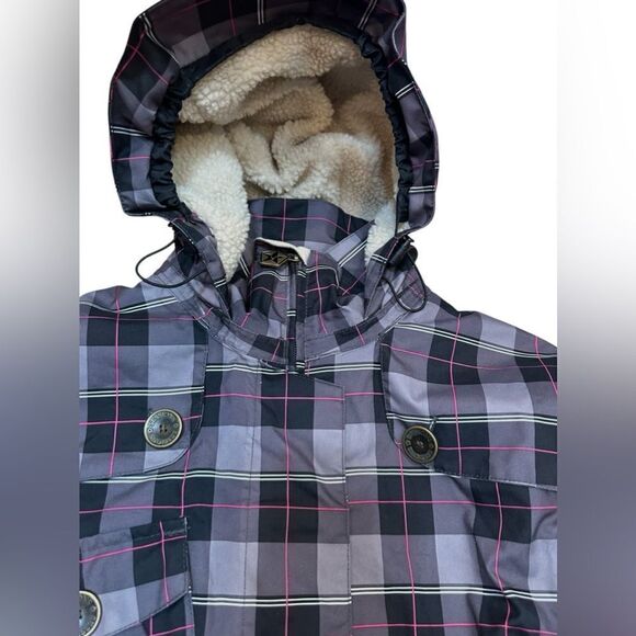Sessions MFG RECCO Insulated Snowboarding Snow Winter Ski Plaid Jacket Parka S - Picture 15 of 16